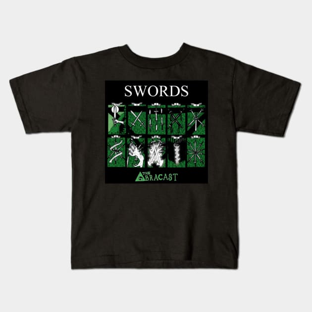 Minor Arcana Swords Kids T-Shirt by abracast